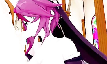 Rosaria Genshin Impact 3D Hentai Trio Action