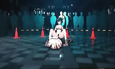 MMD Venti Rough Public Orgy with Big Tits and Squirt