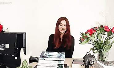 POV Redhead Bookstore Clerk Gives Jerk Off Instructions