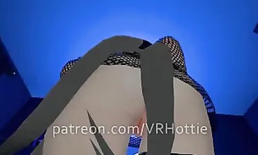 VRHottie POV Lap Dance & Railing in Fishnets