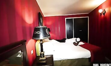 Colombian Maid Gets Rough Interracial Threesome With Two African Strangers