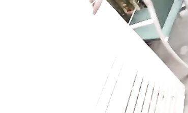 Huge-Titted MILF Fiona Moore Squirts on Outdoor Balcony