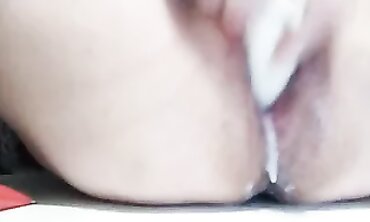 POV Skinny Russian Girl Cums on Vibrator