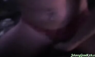 Petite Lily Glee Sucks Johnny Goodluck's Massive Cock Outdoors