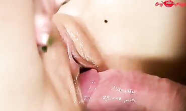 POV Close-Up: Intense Gash Tonguing and Creampie