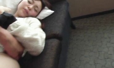 Chinese Hotty With Lil' Boobies And A Unshaved Pubic Hair Deepthroats And Pounds two