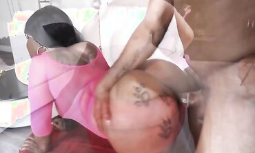 Diamond Monroe Drills a Lovely Dark-Hued Stiffy and Gives a Good BLOWJOB two