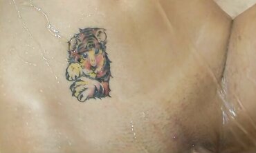 Thai she-male with ebony hair and petite boobies Noon showcases how to treat her penis