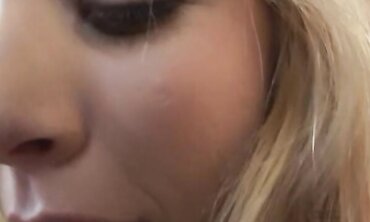 Leah Luv Reaches Back And Guides A Meaty Dark-Hued Salami Into Her Taut Fuckbox