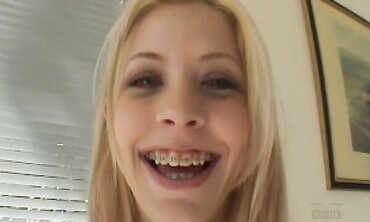 Leah Luv Reaches Back And Guides A Meaty Dark-Hued Salami Into Her Taut Fuckbox