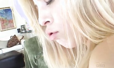 Leah Luv Reaches Back And Guides A Meaty Dark-Hued Salami Into Her Taut Fuckbox