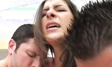 Roxxxy Rush Is A Nymphomaniac Cockslut Who Hungers A Double Penetration Three-Way, And Gets It!