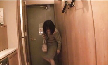 Mature Chinese dark-haired with highly fur covered cooch Makiko Nakane having joy with a dude two