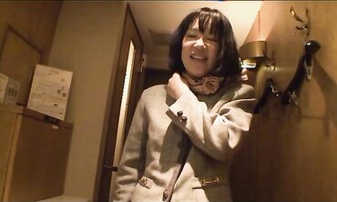 Mature Chinese dark-haired with highly fur covered cooch Makiko Nakane having joy with a dude two
