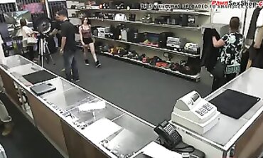 Hispanic Teen in Lingerie Gets Doggy Style After Oral in Public Bathroom