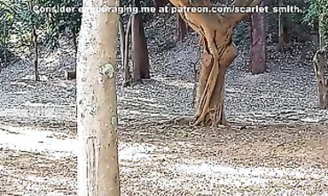 Latina Flasher Cuts Her T-Shirt In Public