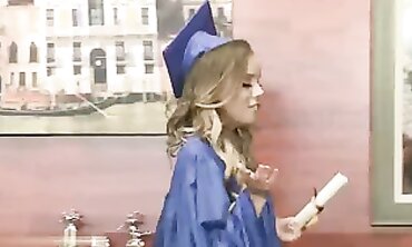 Graduation Reward: Alexis Adams Gets a Hard Blowjob from Mick Blue
