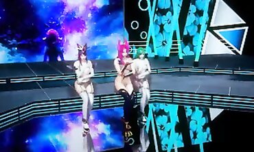 BlackPink MMD Striptease: Xayah & Soraka Nude Cosplay
