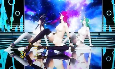 BlackPink MMD Striptease: Xayah & Soraka Nude Cosplay