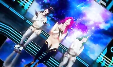 BlackPink MMD Striptease: Xayah & Soraka Nude Cosplay