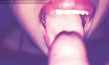Mamada POV con Exceso de Semen en la Boca