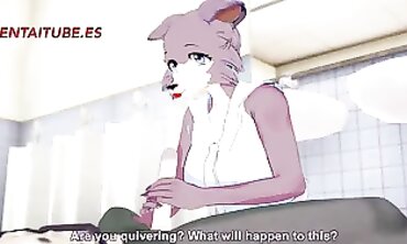 Beastars Wooly Yiff Animated - Legosi x Juno Masturbate off Boob banging and
