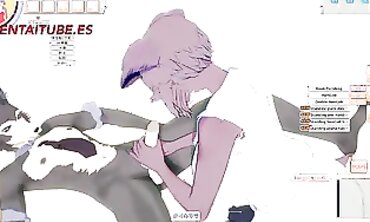 Beastars Wooly Yiff Animated - Legosi x Juno Masturbate off Boob banging and