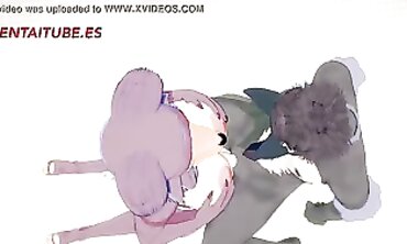 Beastars Wooly Yiff Animated - Legosi x Juno Masturbate off Boob banging and