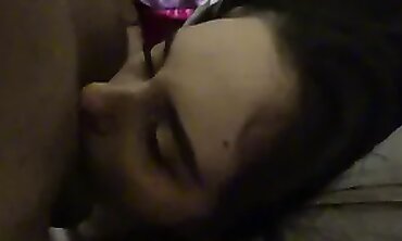 Russian Brunette Swallows Every Drop in POV Deepthroat