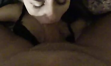 Russian Brunette Swallows Every Drop in POV Deepthroat