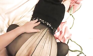 Ebony Stepsister in Dark Stockings Takes a Massive Cock POV