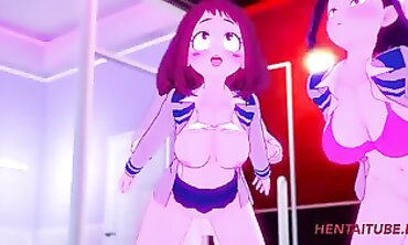 Boku No Hero: Uncensored Lovemaking Party with Momo & Ochako