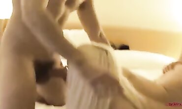 Sexy Blonde Latina MMF Threesome with Big Cock