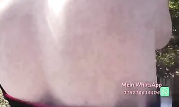 POV Anal Sex mit Blondine Draussen