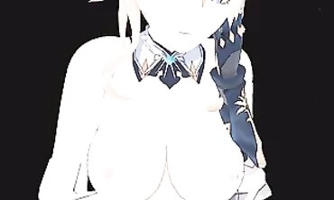 MMD: Mona & Keqing in a Public Outdoor Orgy