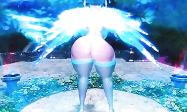 Skyrim Vana Azure Solo Dance in Moonlight