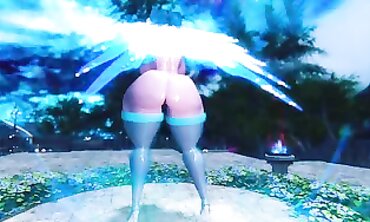 Skyrim Vana Azure Solo Dance in Moonlight