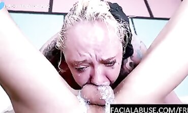 Blonde MILF Gets Gargled In A Rough Amateur Gangbang