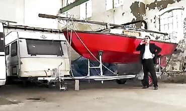 Alina Lamour Gives a Handjob on the Boat Trip