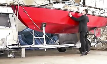 Alina Lamour Gives a Handjob on the Boat Trip