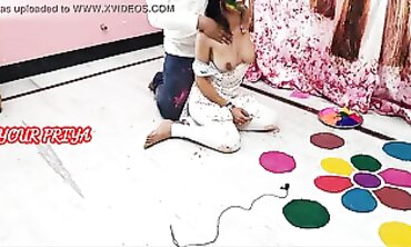 Holi Sensation: Indian Brother-in-Law Paints His GF