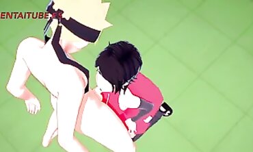Boruto Cosplay: Sarada Gets a Boobjob and Blowjob