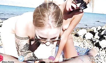 Sharing My Cock with Blonde Girlfriend at a Croatian Nude Beach