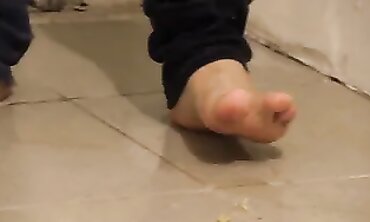 Ash-Blonde Russian Amateur Pee Compilation in Nylon Tights