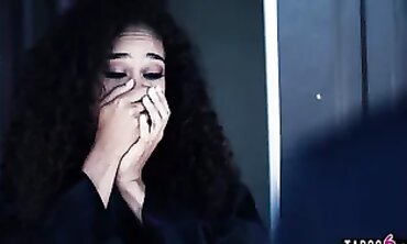 Petite Ebony Scarlit headline Gets Hardcore Oral From Delivery Man