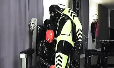 Latex Lovers Enjoy Bondage and Creampie Fun in the Basement