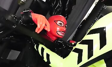 Latex Lovers Enjoy Bondage and Creampie Fun in the Basement