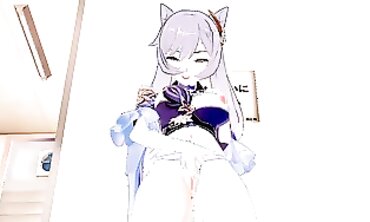 Keqing 3D Hentai Solo Masturbation