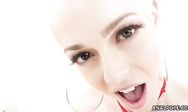Short-Haired Blonde Slut Squirts and Takes Rough Anal