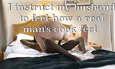 Ebony Wife Sucks Interracial Dick While Husband Watches
